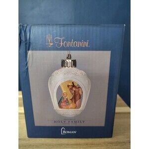 Fontanini Holy Family Ornament Lighted Scene Nativity Roman New